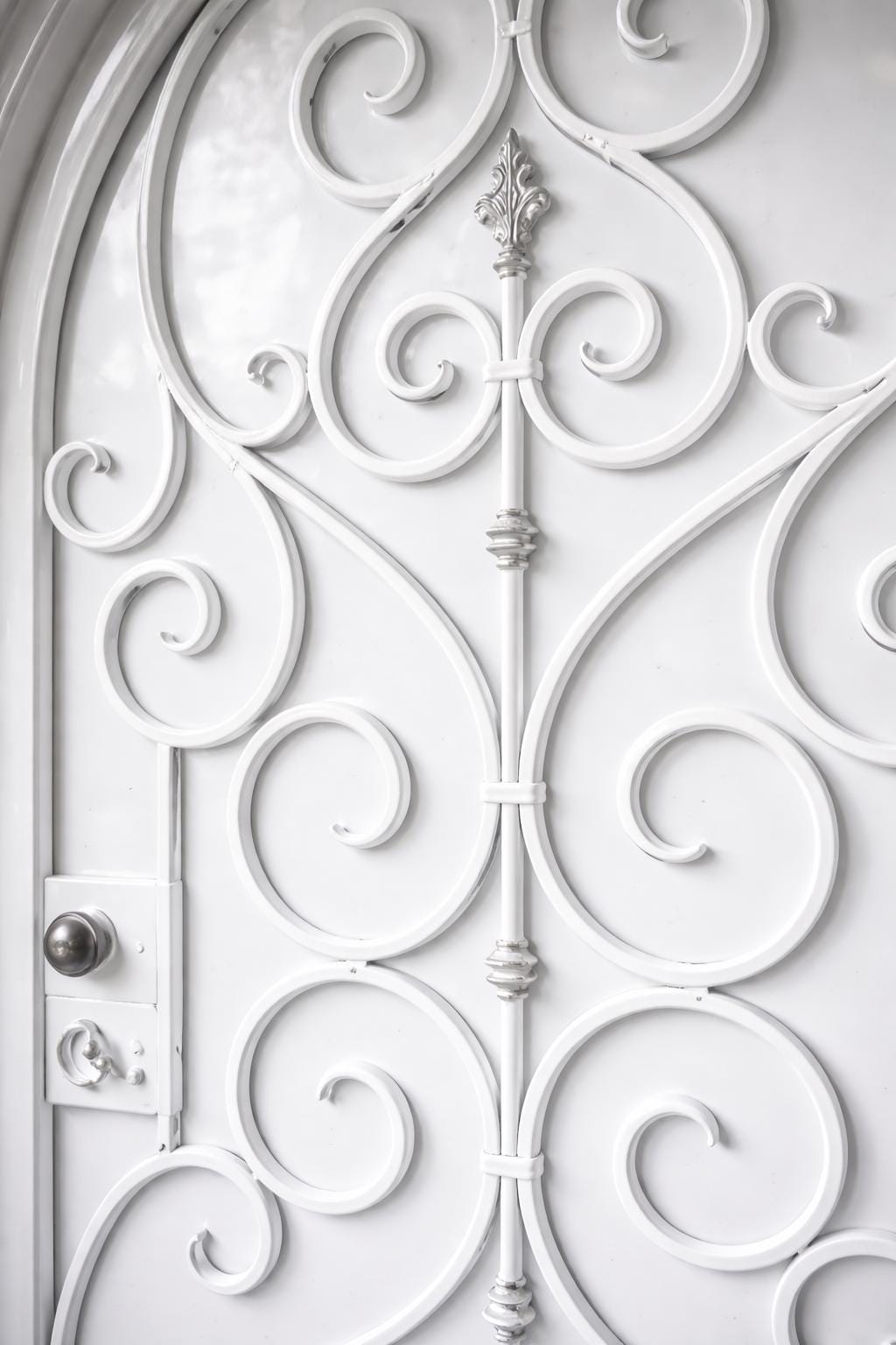 Decorative Arched Iron Entry Door by the steel fabrication shop, product image 4