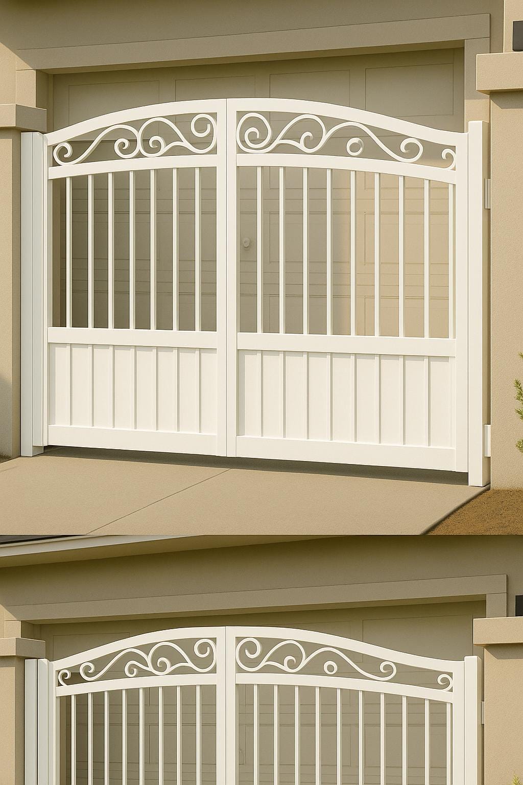 Custom Modern Driveway Gate with Scroll Design by the steel fabrication shop, product image 3