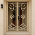 Custom Wrought Iron Double Security Door: Handmade Modern Steel Entry Gate by the steel fabrication shop, product image 1