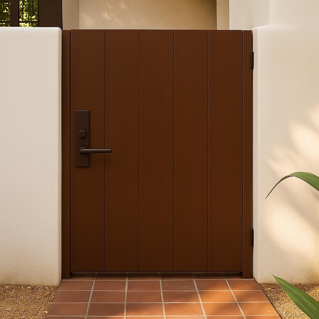 Modern Matte Steel Privacy Gate by the steel fabrication shop, product image 2