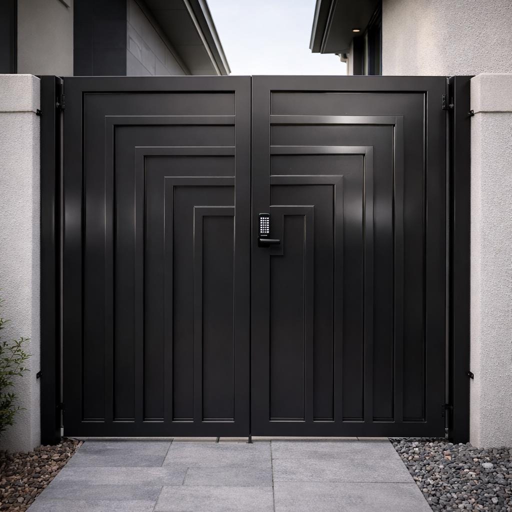 Titan Verge Modern Steel Gate by the steel fabrication shop, product image 1