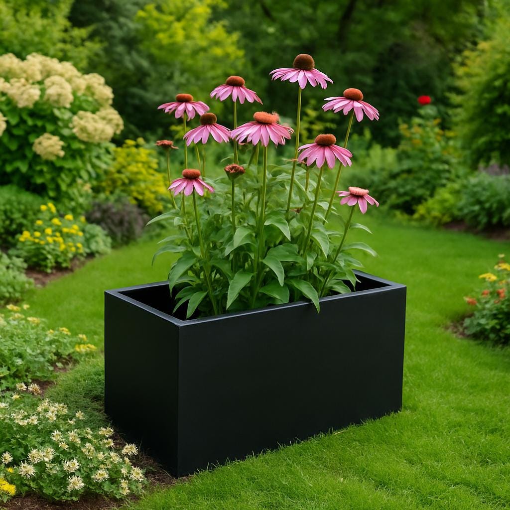 Handmade Modern Steel Planter Box by the steel fabrication shop, product image 10