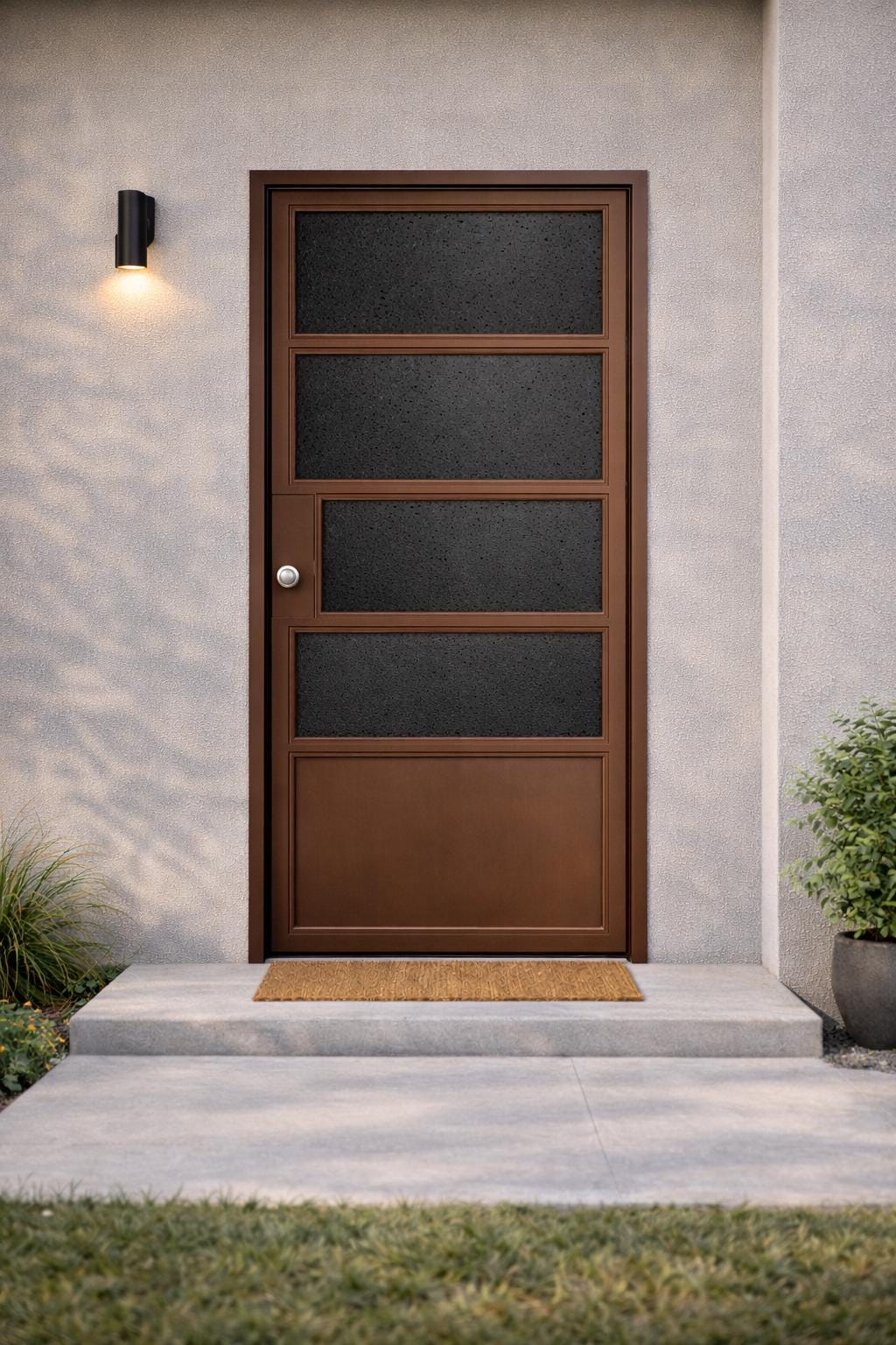 Handmade Modern Plexiglass Door by Crown Forge Iron, product image 8