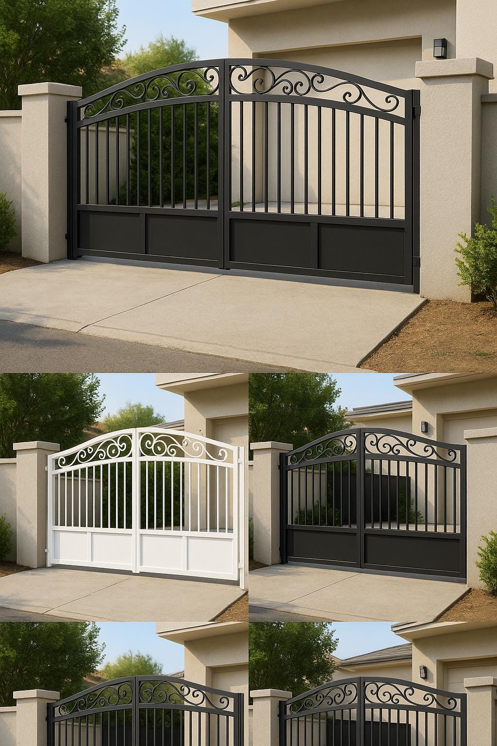 Custom Steel Driveway Gate – Modern Bi-Fold Security Entry by the steel fabrication shop, product image 4