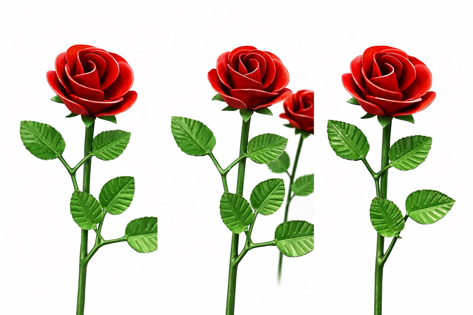 Steel Rose Sculpture – Handmade Metal Flower Decor, Romantic Eternal Rose Gift by the steel fabrication shop, product image 5