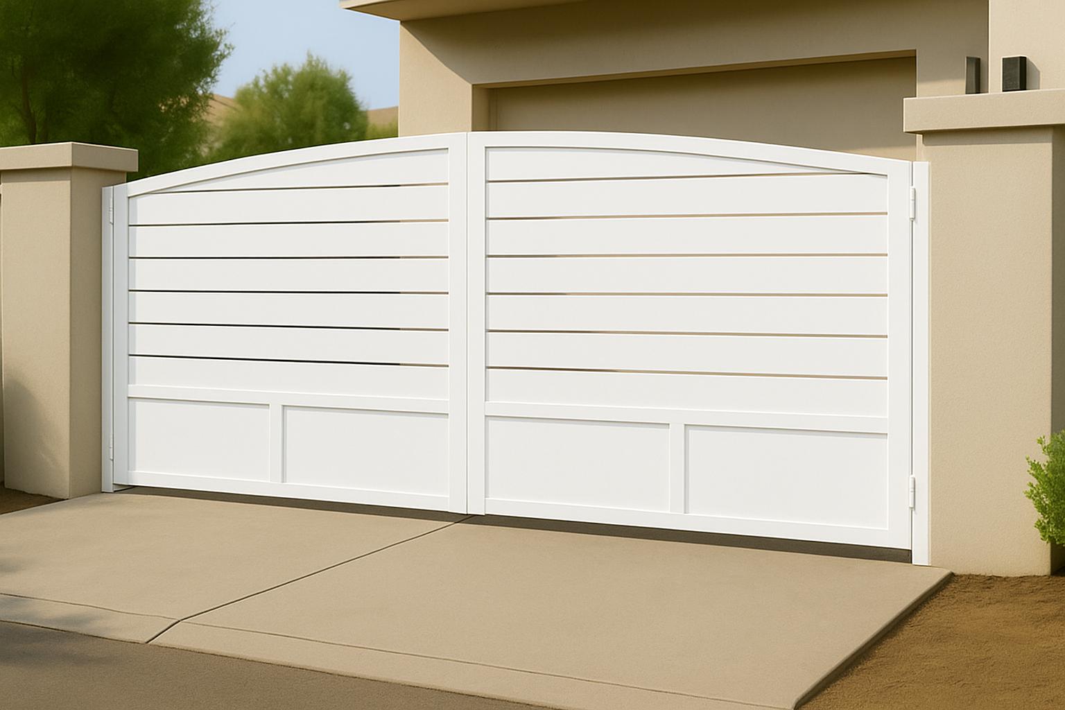Modern Steel Bifold Driveway Gate by the steel fabrication shop, product image 2