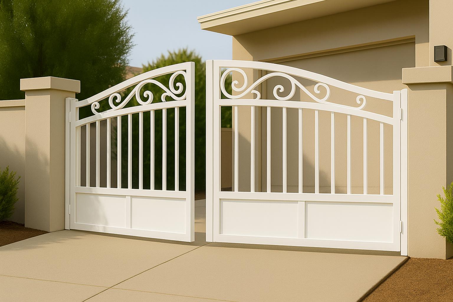 Custom Steel Driveway Gate – Modern Bi-Fold Security Entry by the steel fabrication shop, product image 1