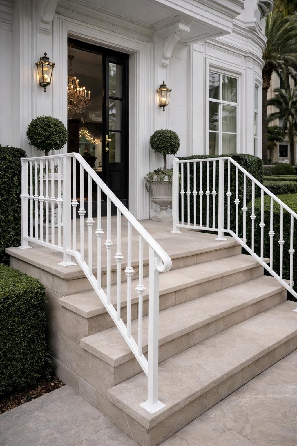 Modern Outdoor Stair Handrail by the steel fabrication shop, product image 3