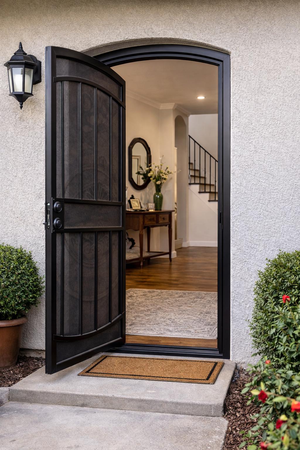 Custom Arched Steel Security Door by the steel fabrication shop, product image 2