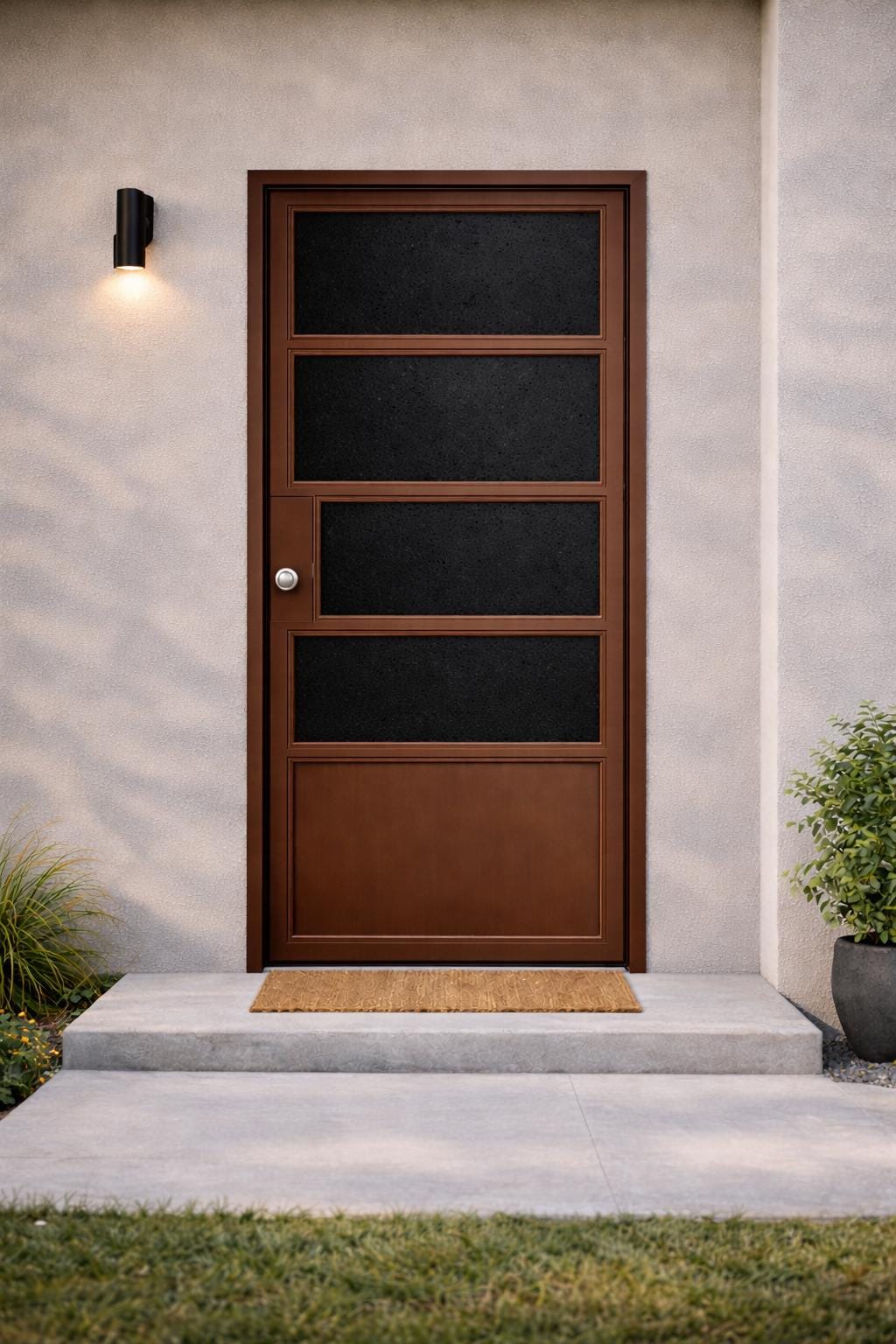 Handmade Modern Plexiglass Door by Crown Forge Iron, product image 7