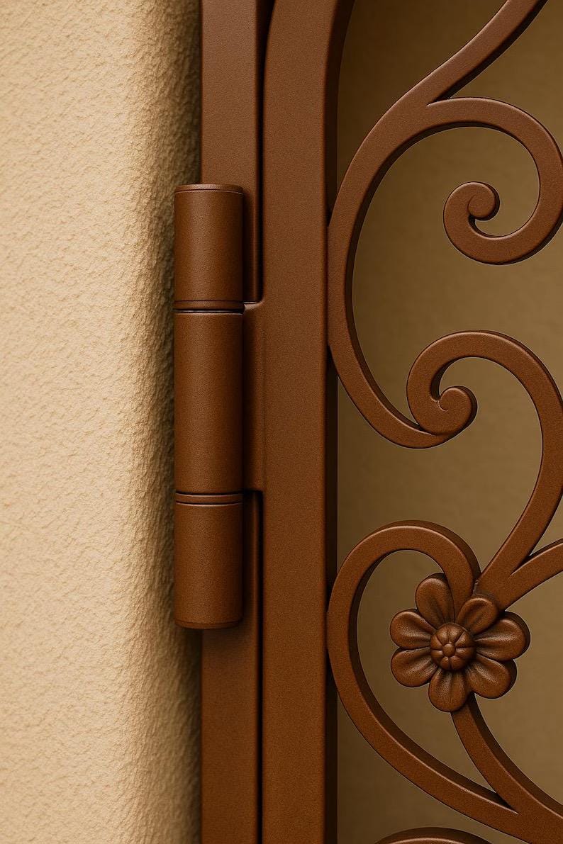 Custom Arched Wrought-Iron Garden Gate by the steel fabrication shop, product image 3