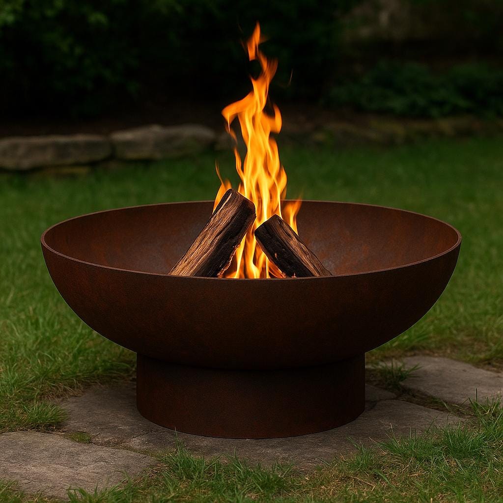 Modern Heavy-Duty Steel Fire Pit Bowl by the steel fabrication shop, product image 4