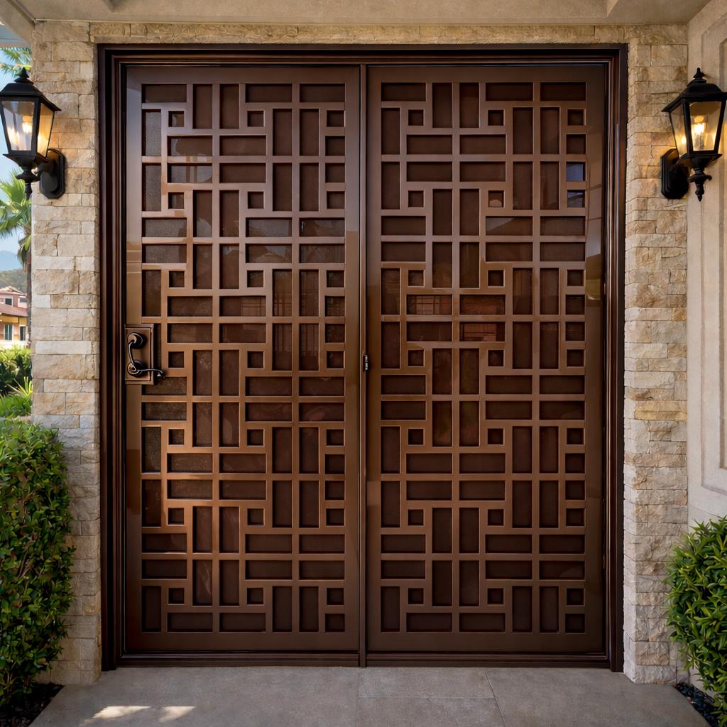 Modern Laser Cut Metal Security Door by the steel fabrication shop, product image 4