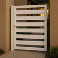 Modern Horizontal Slat Steel Gate by the steel fabrication shop, product image 1