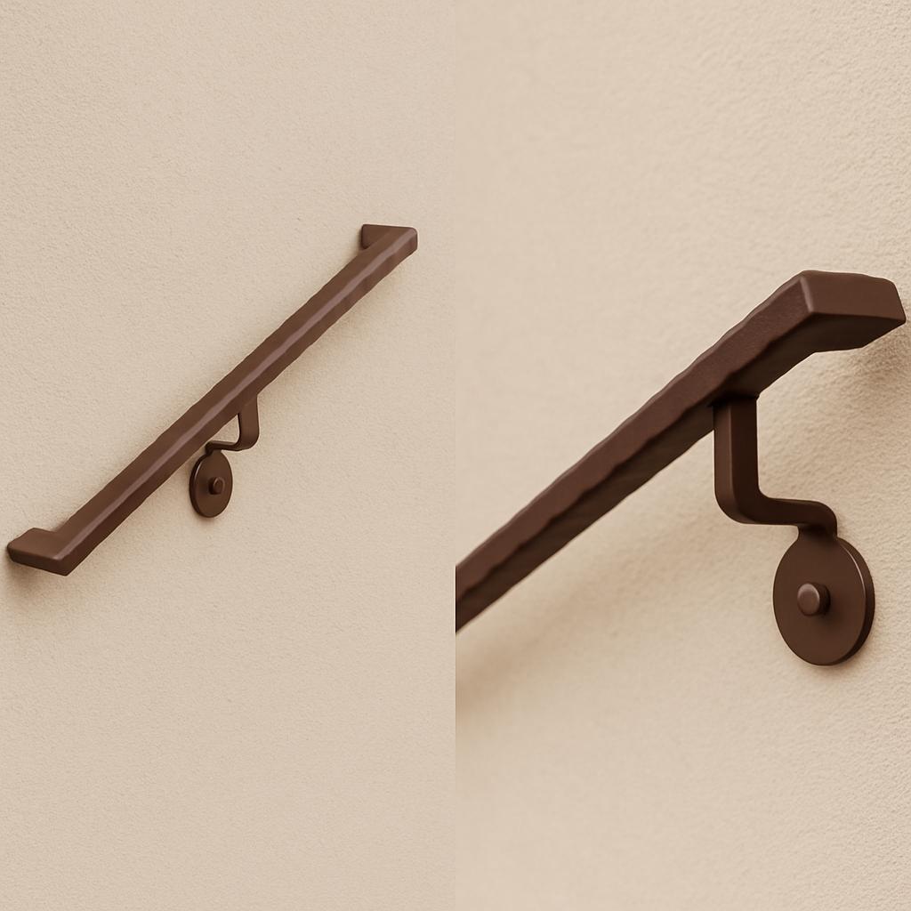 Hammered Steel Wall Handrail by the steel fabrication shop, product image 3