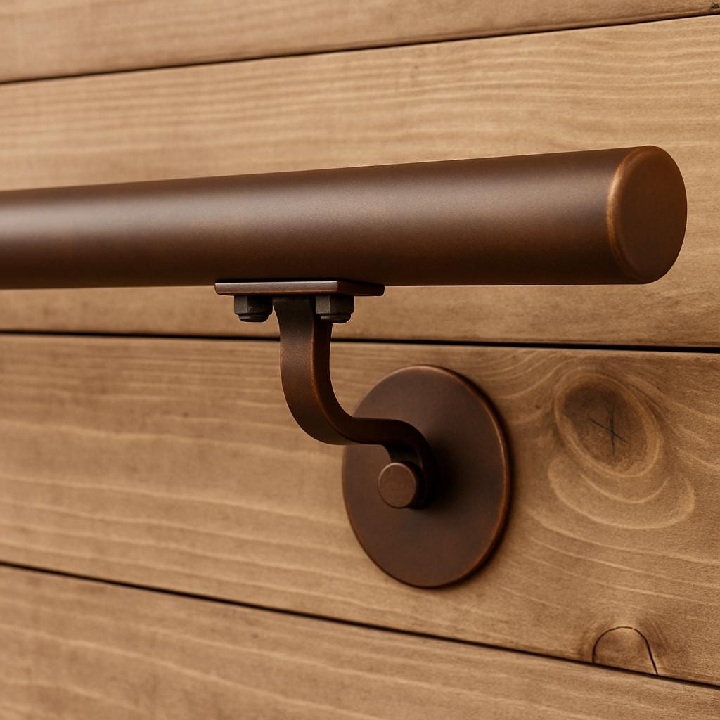 Modern Steel Handrail – Round Metal Stair Railing by the steel fabrication shop, product image 3
