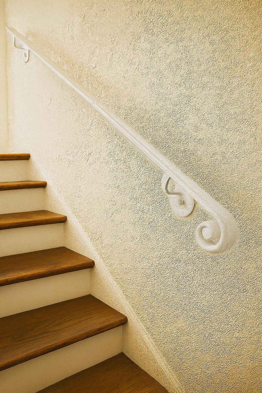 Modern Steel Handrail – Black Metal Wall Mounted Railing, ADA Compliant by the steel fabrication shop, product image 5