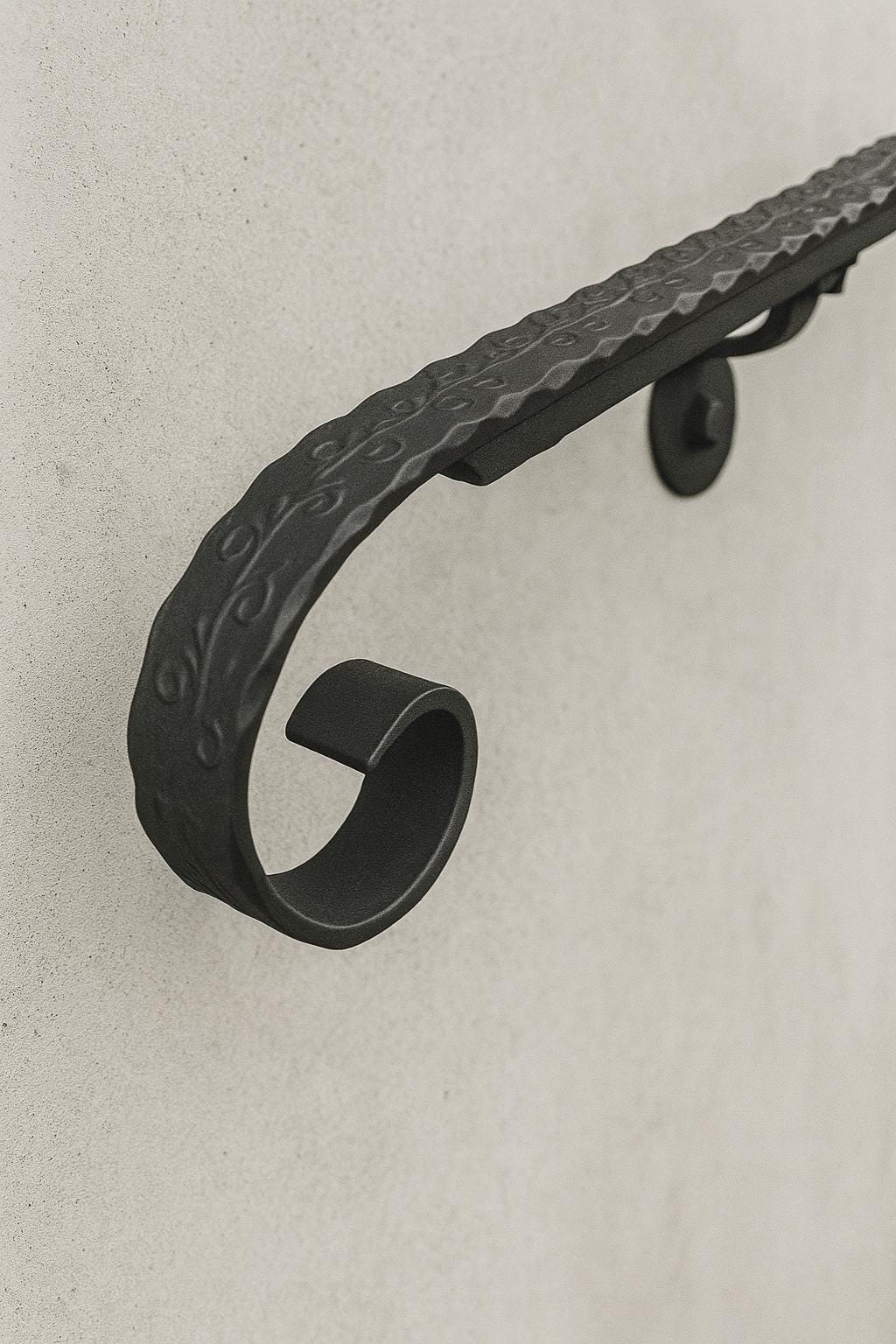 Forged Steel Scroll Handrail by the steel fabrication shop, product image 1