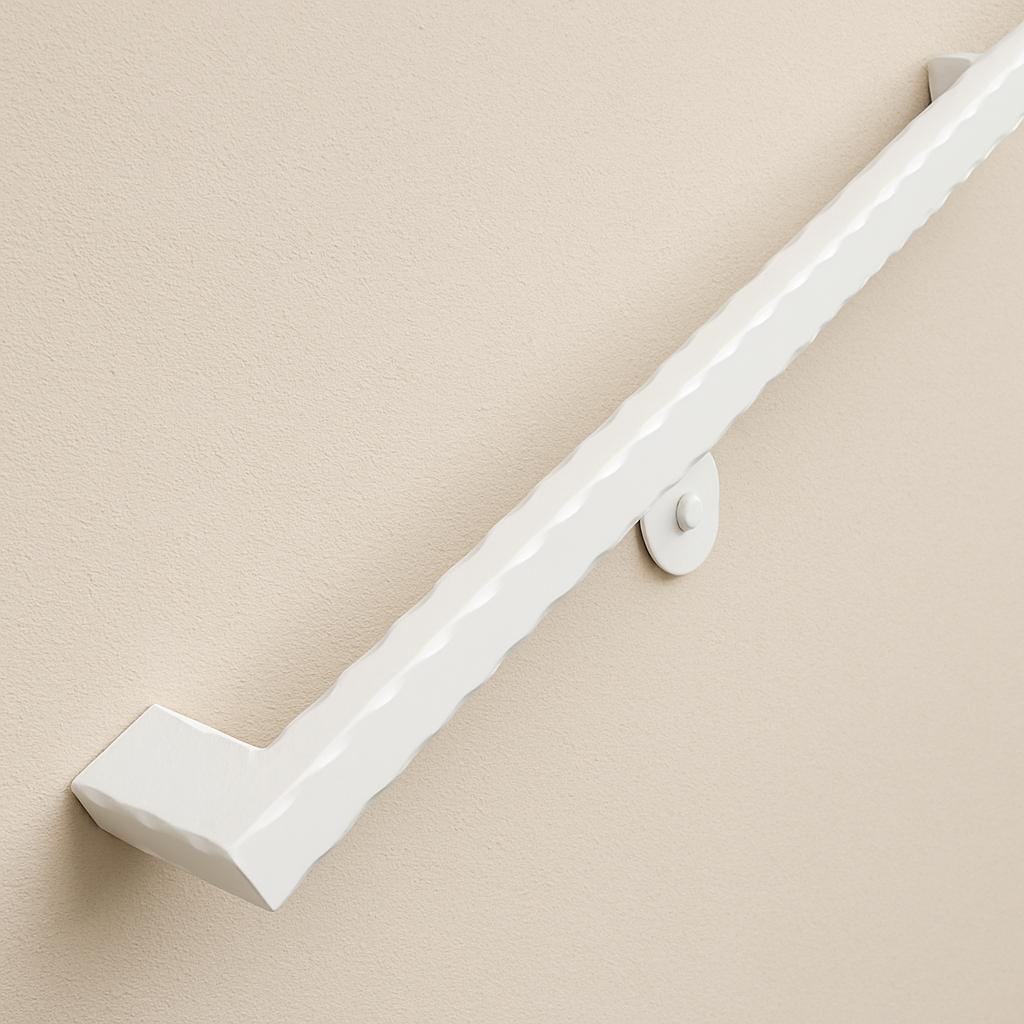 Hammered Steel Wall Handrail by the steel fabrication shop, product image 1