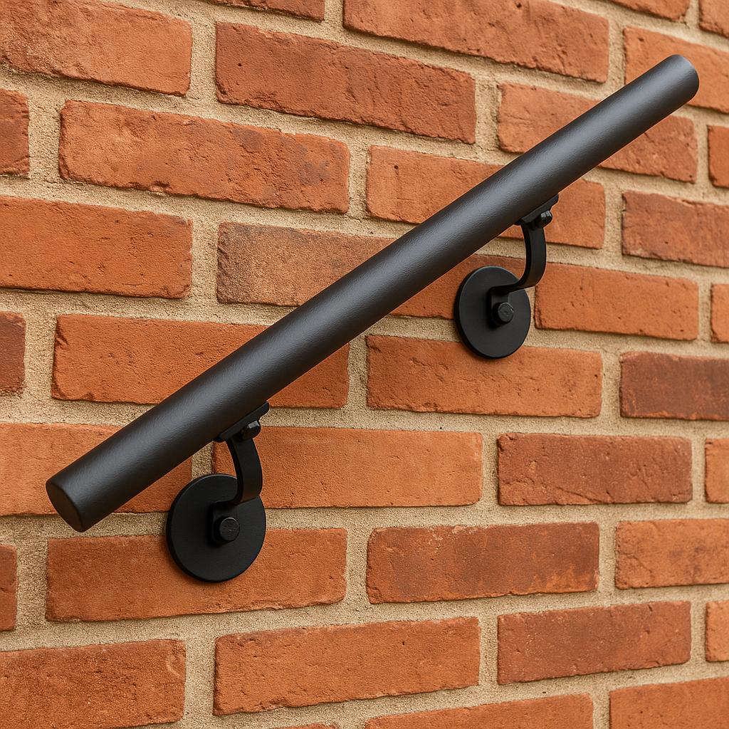 Modern Steel Handrail – Round Metal Stair Railing by the steel fabrication shop, product image 4