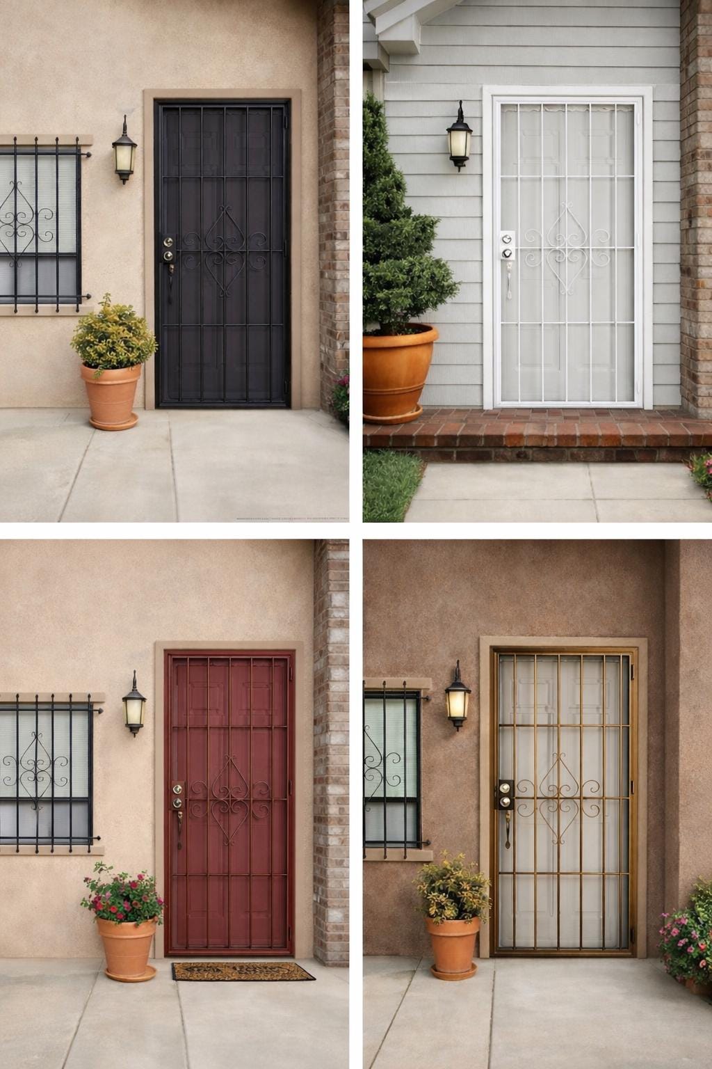 Wrought Iron Security Door – Modern Scroll Steel Entry, Safety Door by the steel fabrication shop, product image 5