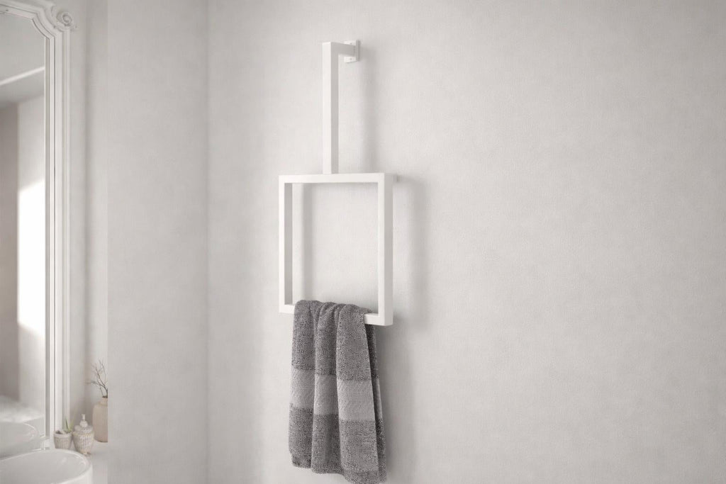 Modern Square Metal Towel Holder by the steel fabrication shop, product image 2