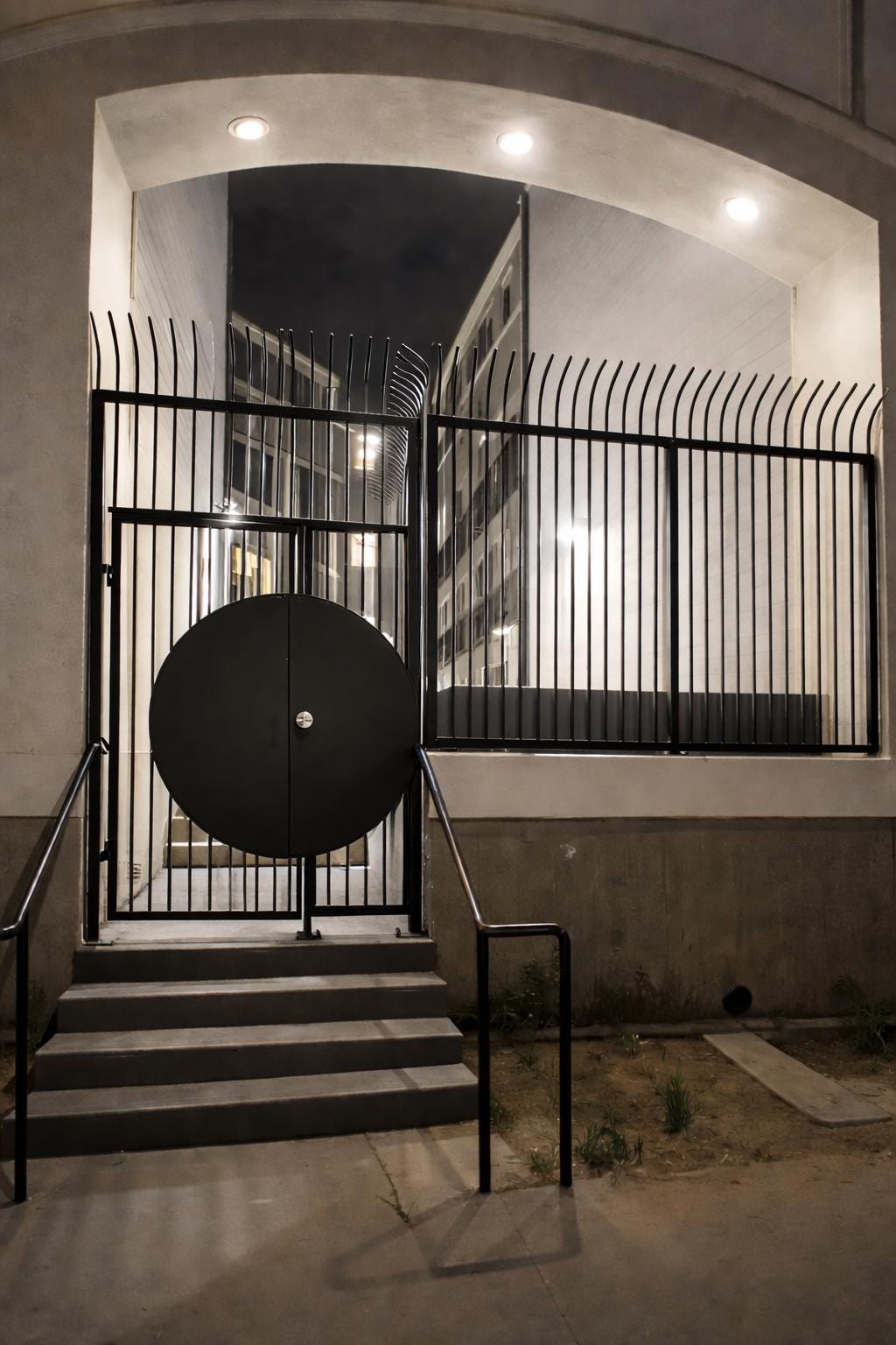 Handmade Round Steel Security Door by the steel fabrication shop, product image 4