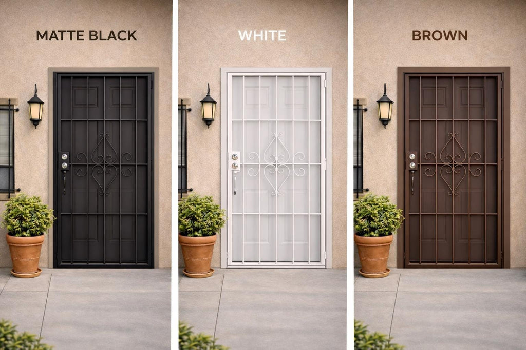 Wrought Iron Security Door – Modern Scroll Steel Entry, Safety Door by Crown Forge Iron, product image 3