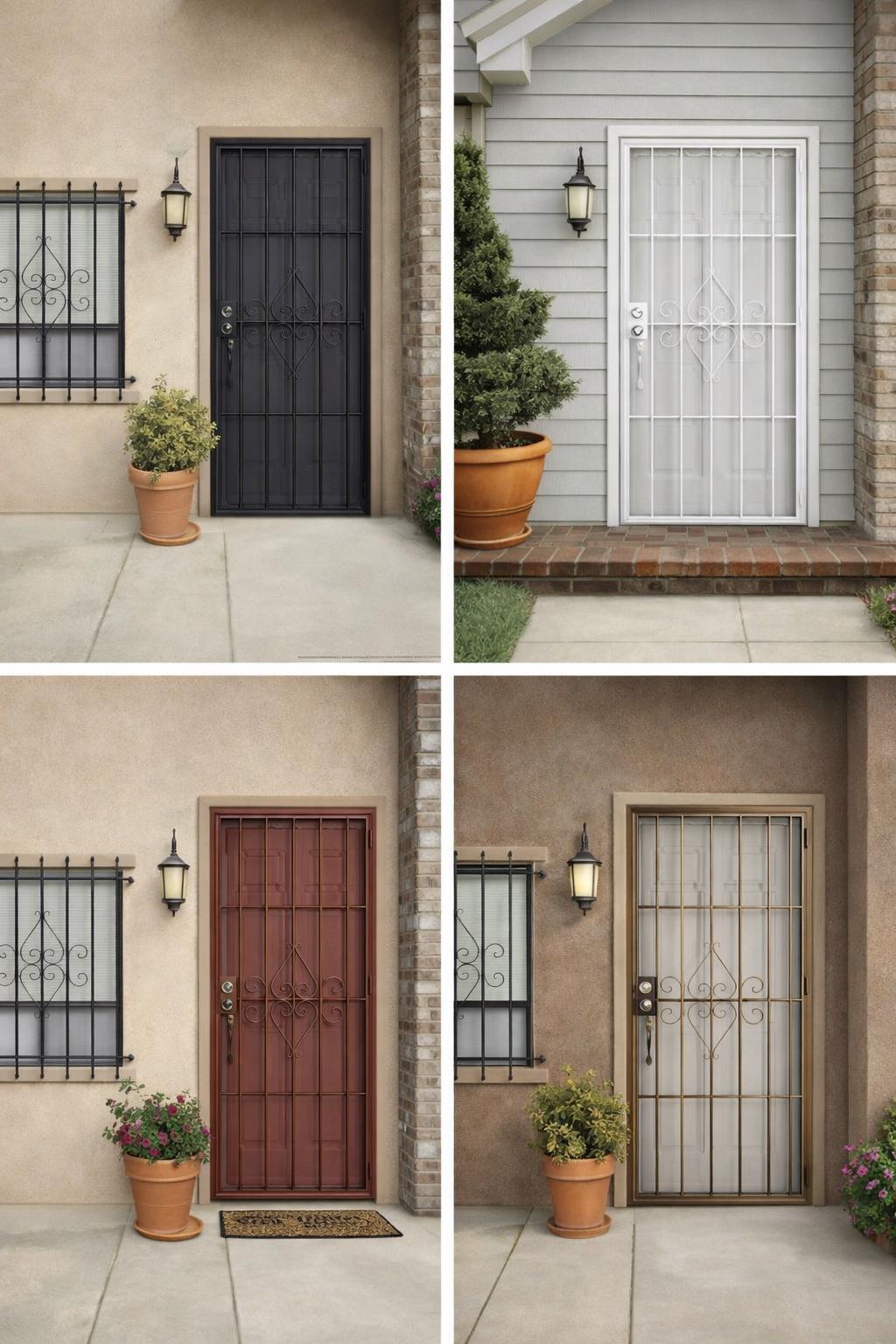 Wrought Iron Security Door – Modern Scroll Steel Entry, Safety Door by the steel fabrication shop, product image 4