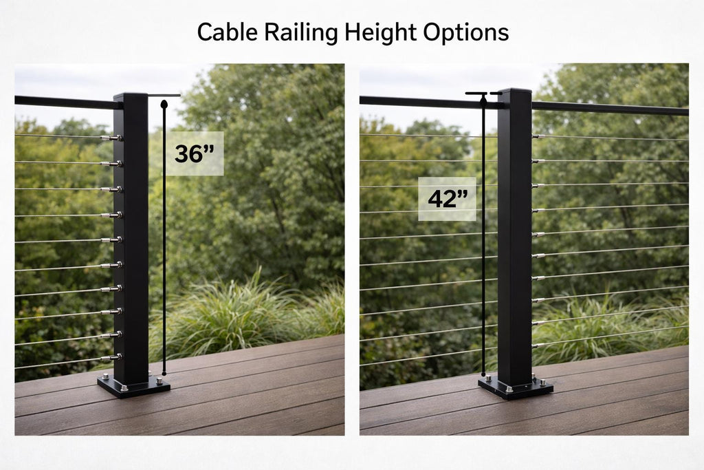 All-Steel Cable Railing Kit – Steel Posts and Steel Cable Guardrail by the steel fabrication shop, product image 5