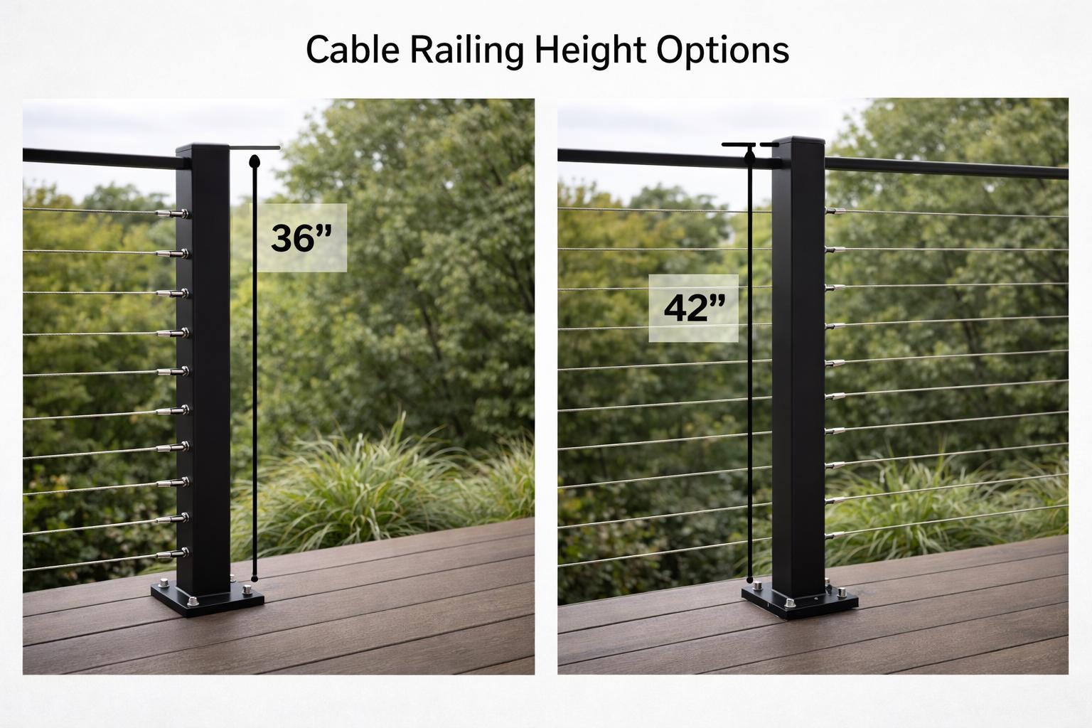 All-Steel Cable Railing Kit – Steel Posts and Steel Cable Guardrail by the steel fabrication shop, product image 5