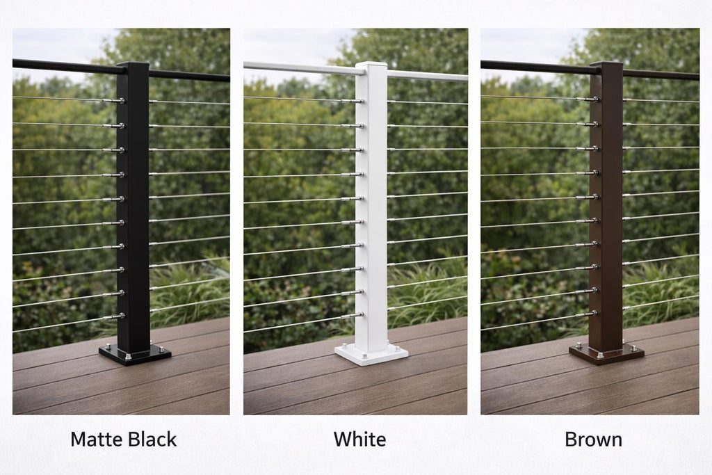 All-Steel Cable Railing Kit – Steel Posts and Steel Cable Guardrail by the steel fabrication shop, product image 2