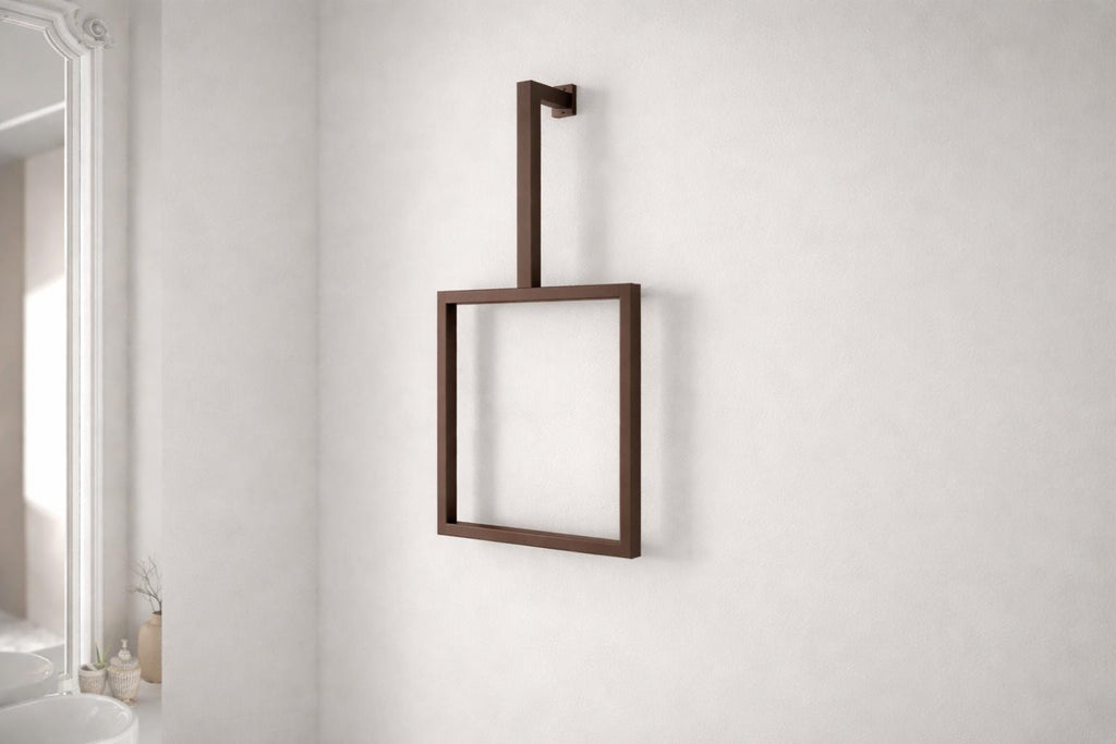 Modern Square Metal Towel Holder by the steel fabrication shop, product image 3