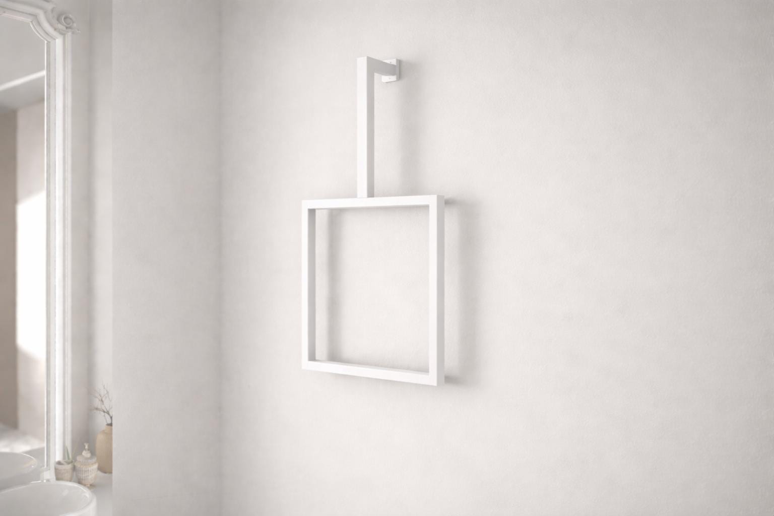 Modern Square Metal Towel Holder by the steel fabrication shop, product image 5