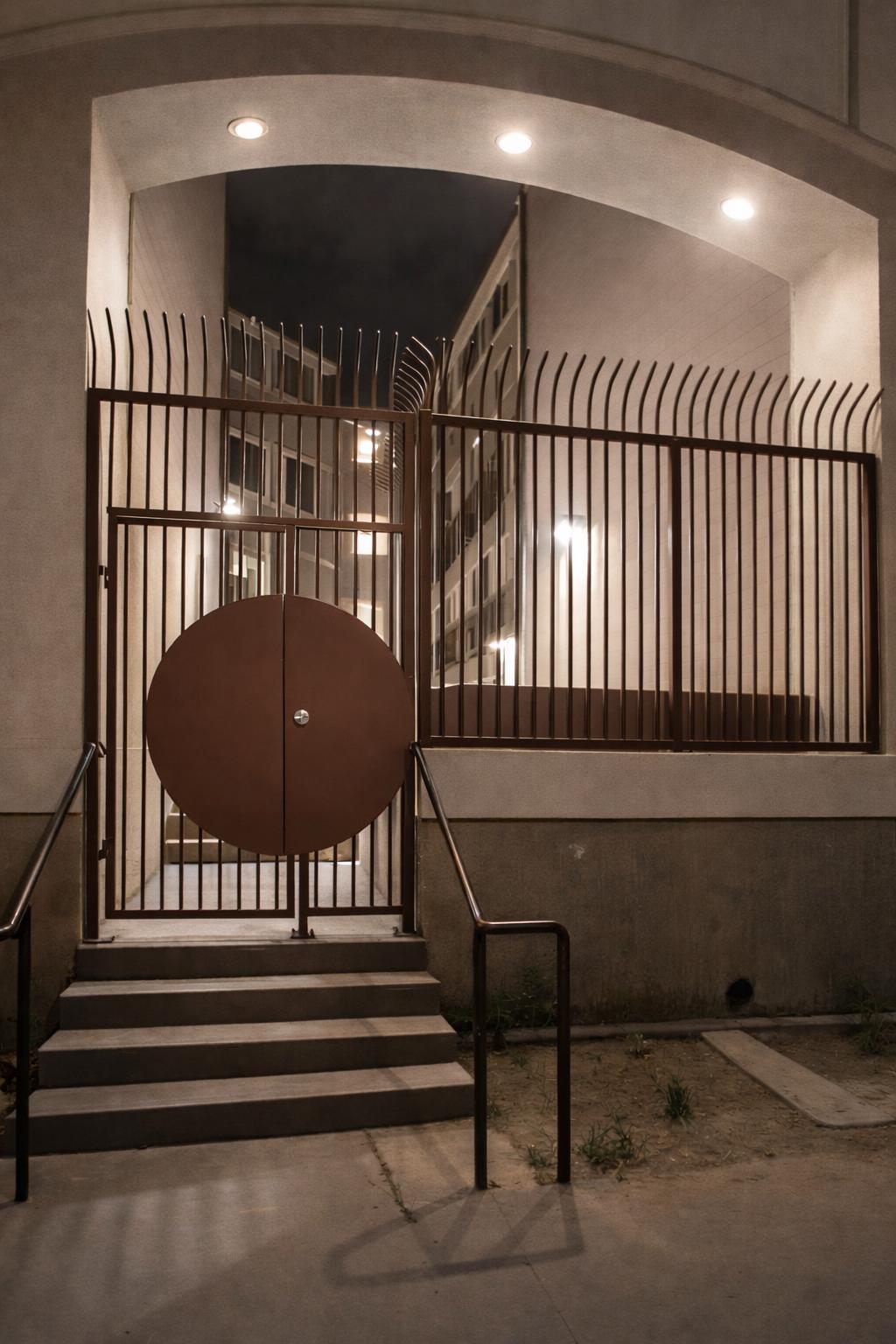 Handmade Round Steel Security Door by the steel fabrication shop, product image 5
