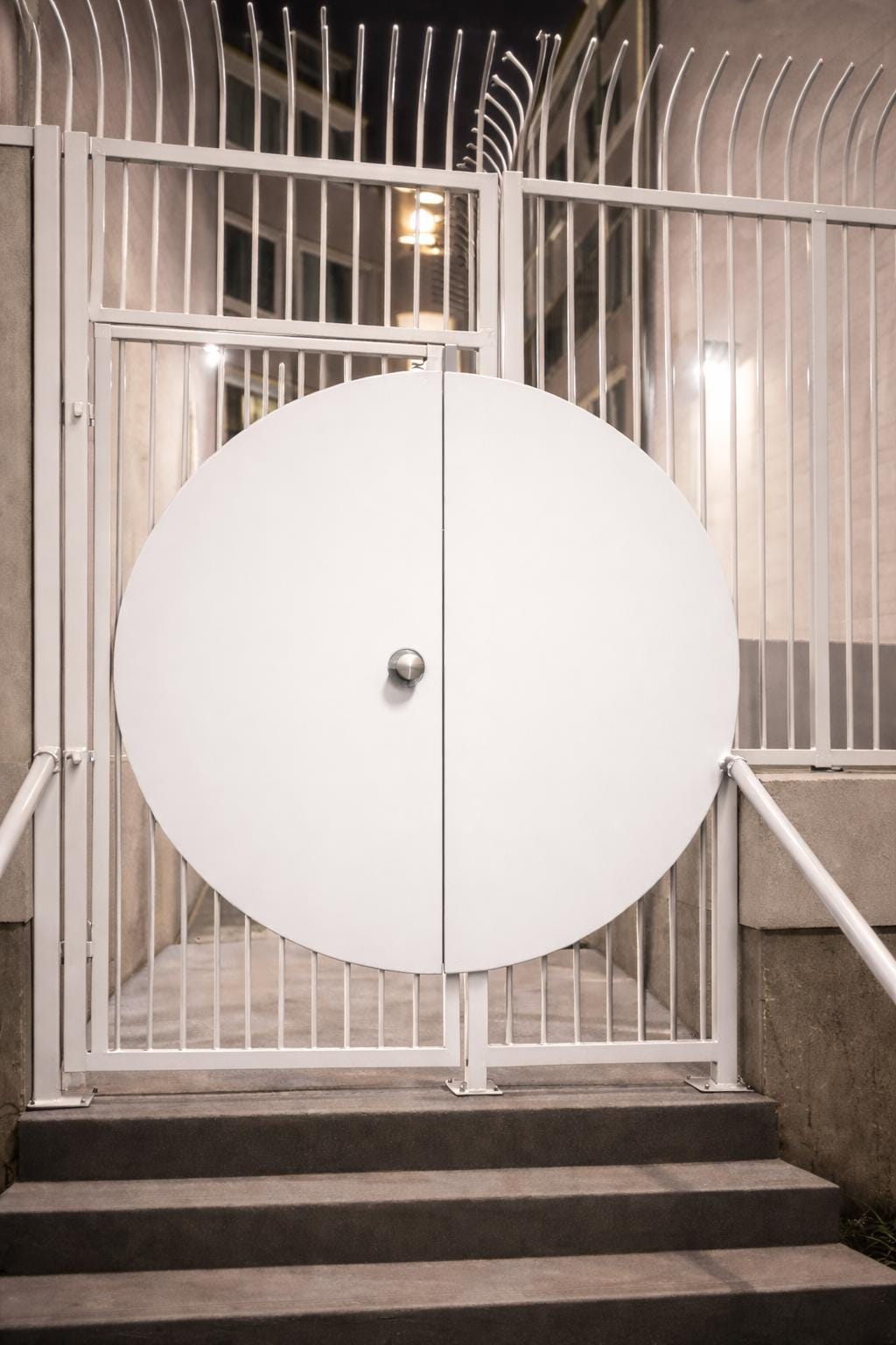 Handmade Round Steel Security Door by the steel fabrication shop, product image 3