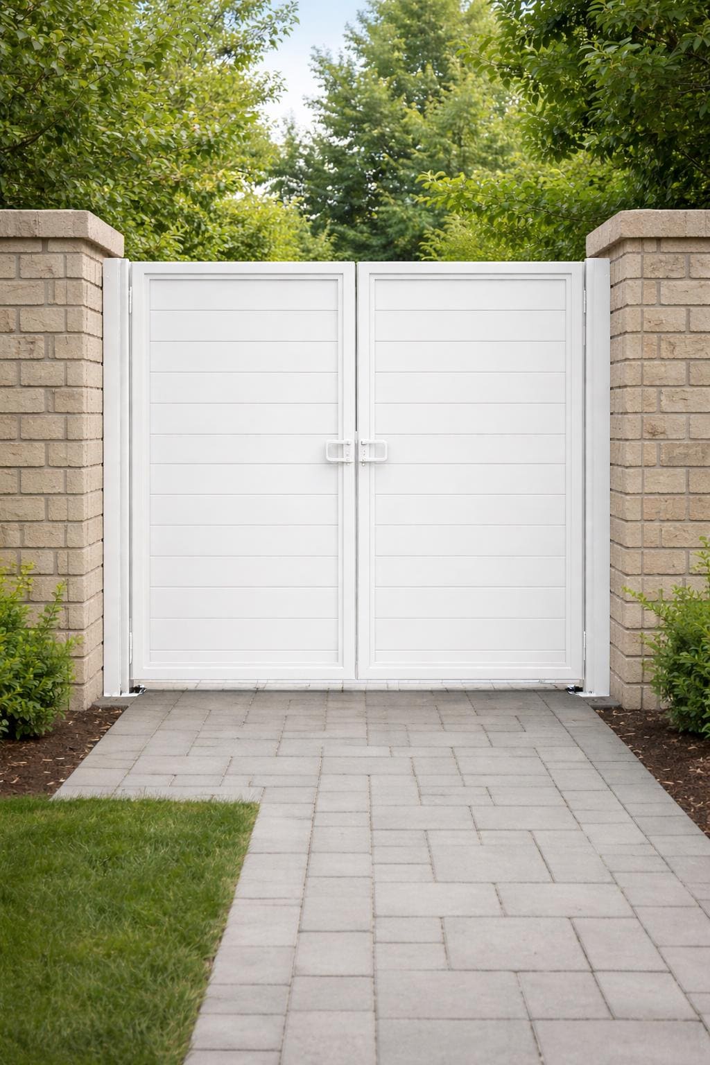 Modern Double Steel Driveway Gate by the steel fabrication shop, product image 3