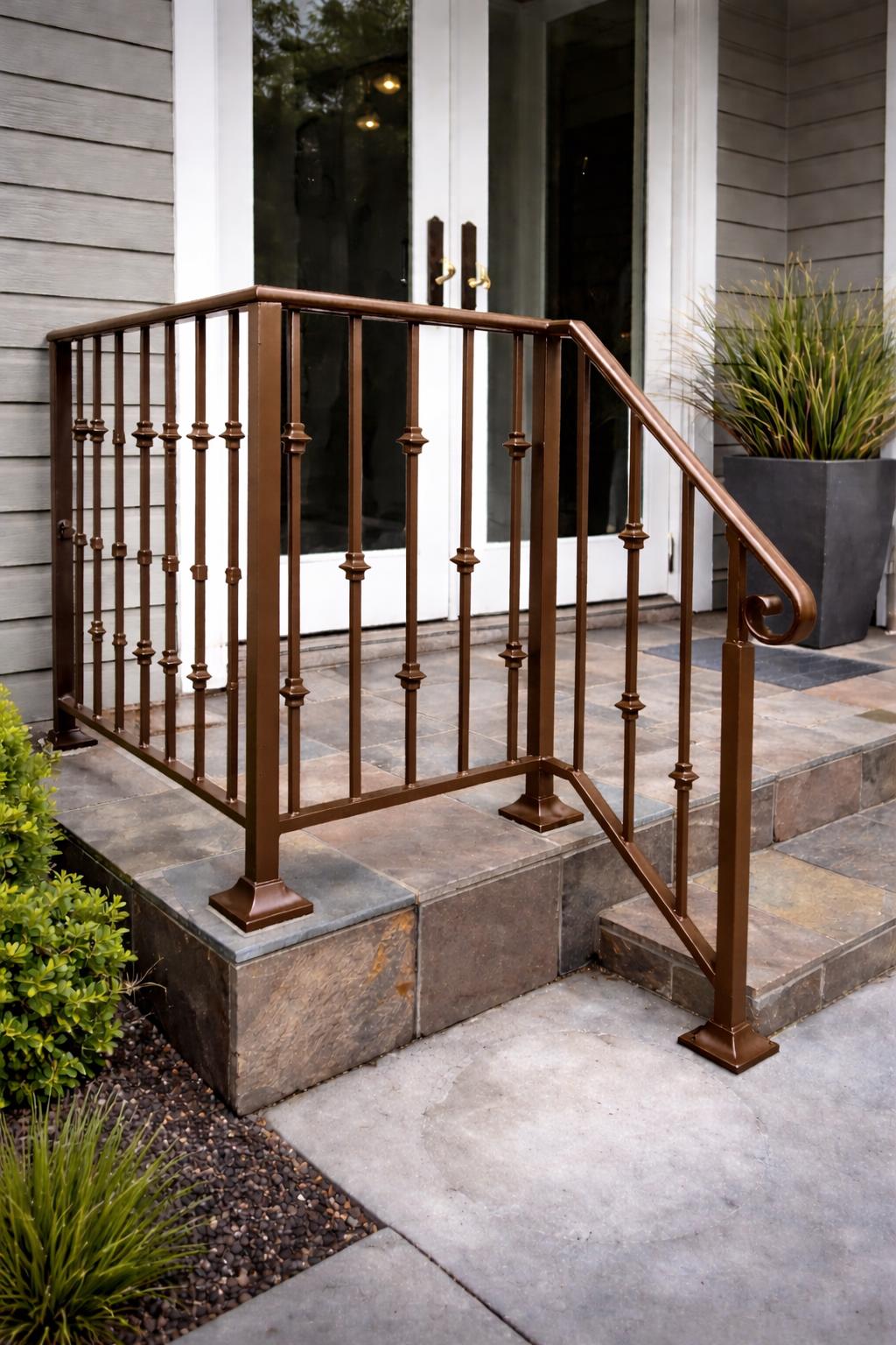 Belmont Classic Steel Stair Railing by the steel fabrication shop, product image 2