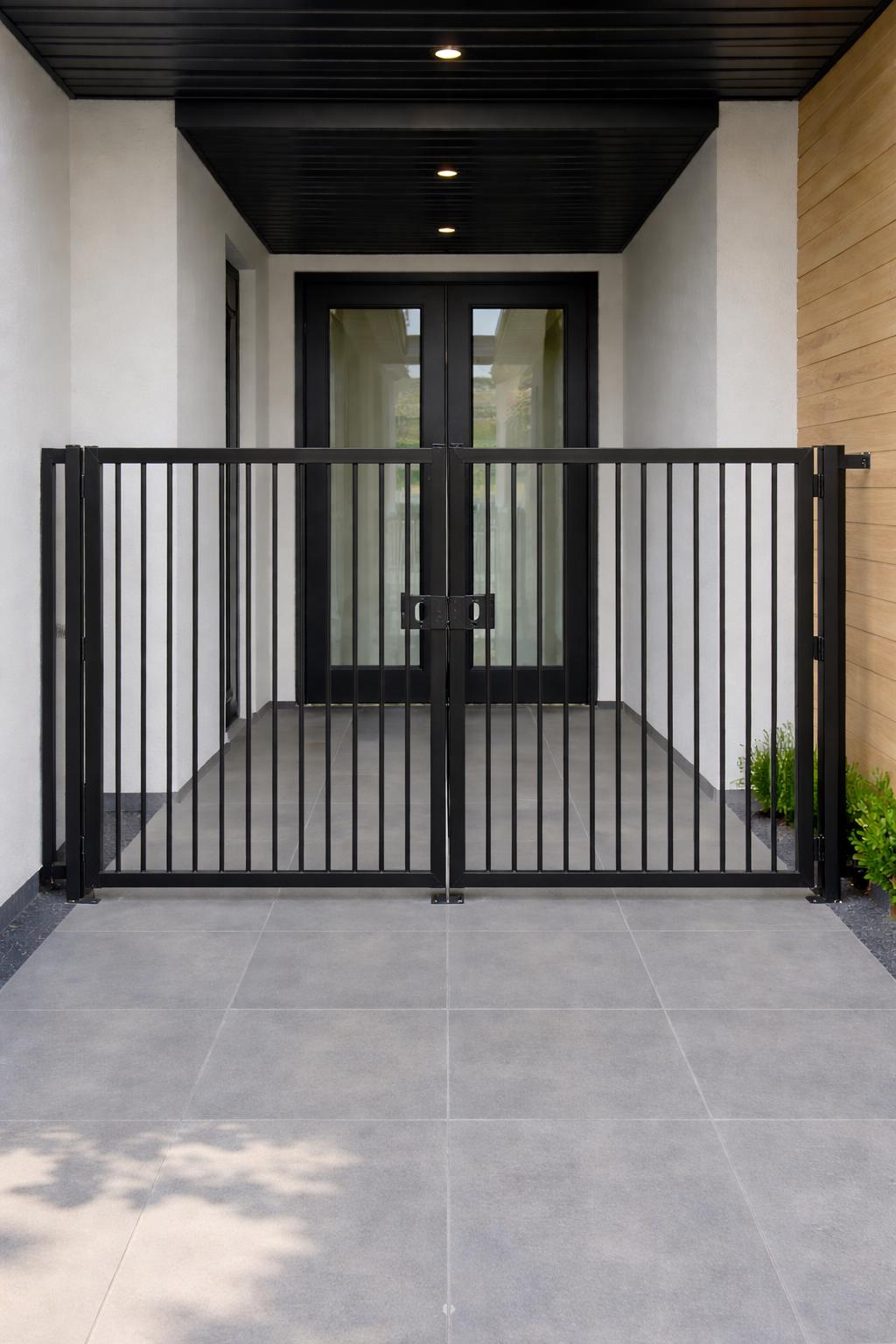 Aria Modern Steel Walk Gate – Custom Double Side Yard Entry Garden Pathway Gate by the steel fabrication shop, product image