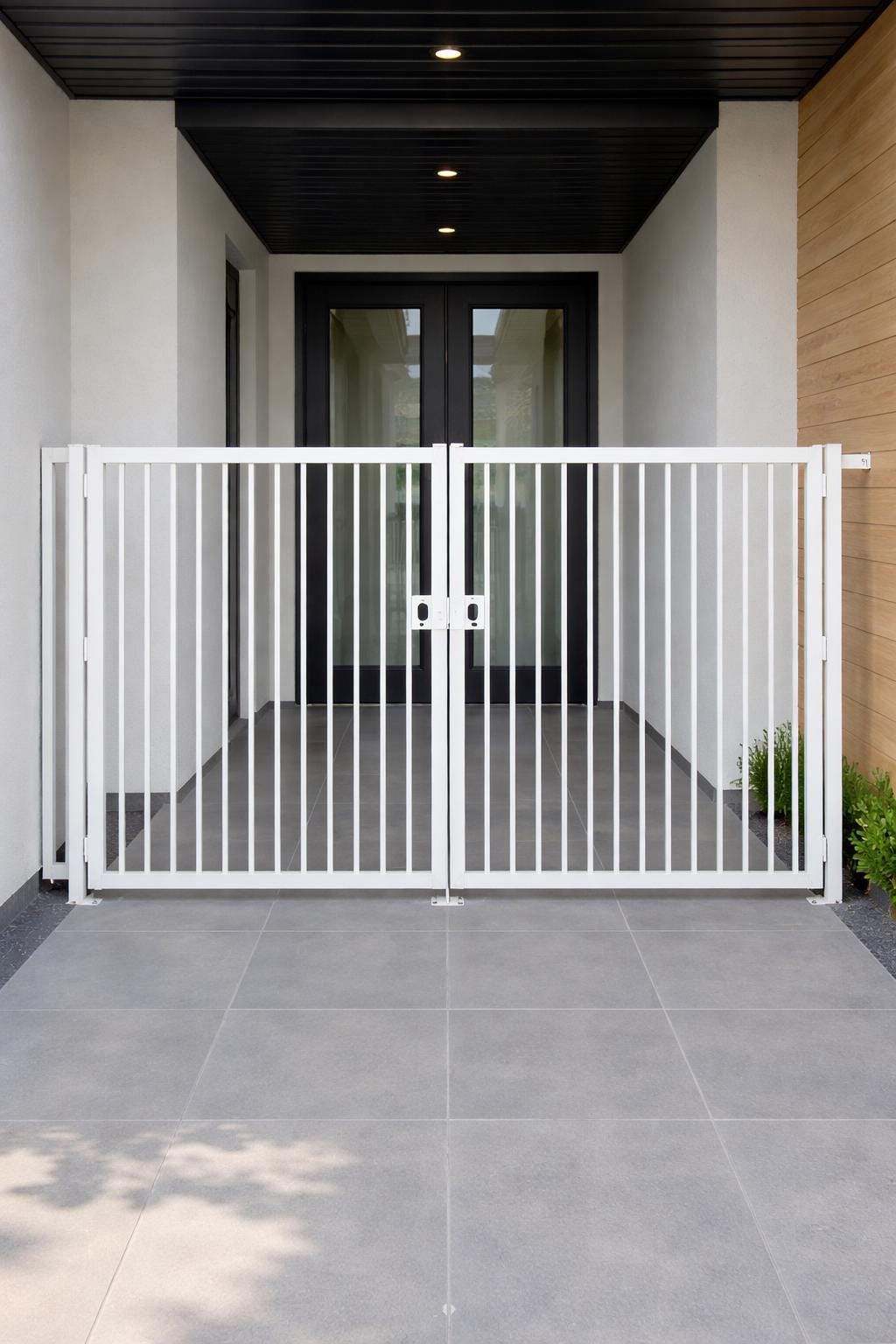 Aria Modern Steel Walk Gate – Custom Double Side Yard Entry Garden Pathway Gate by the steel fabrication shop, product image