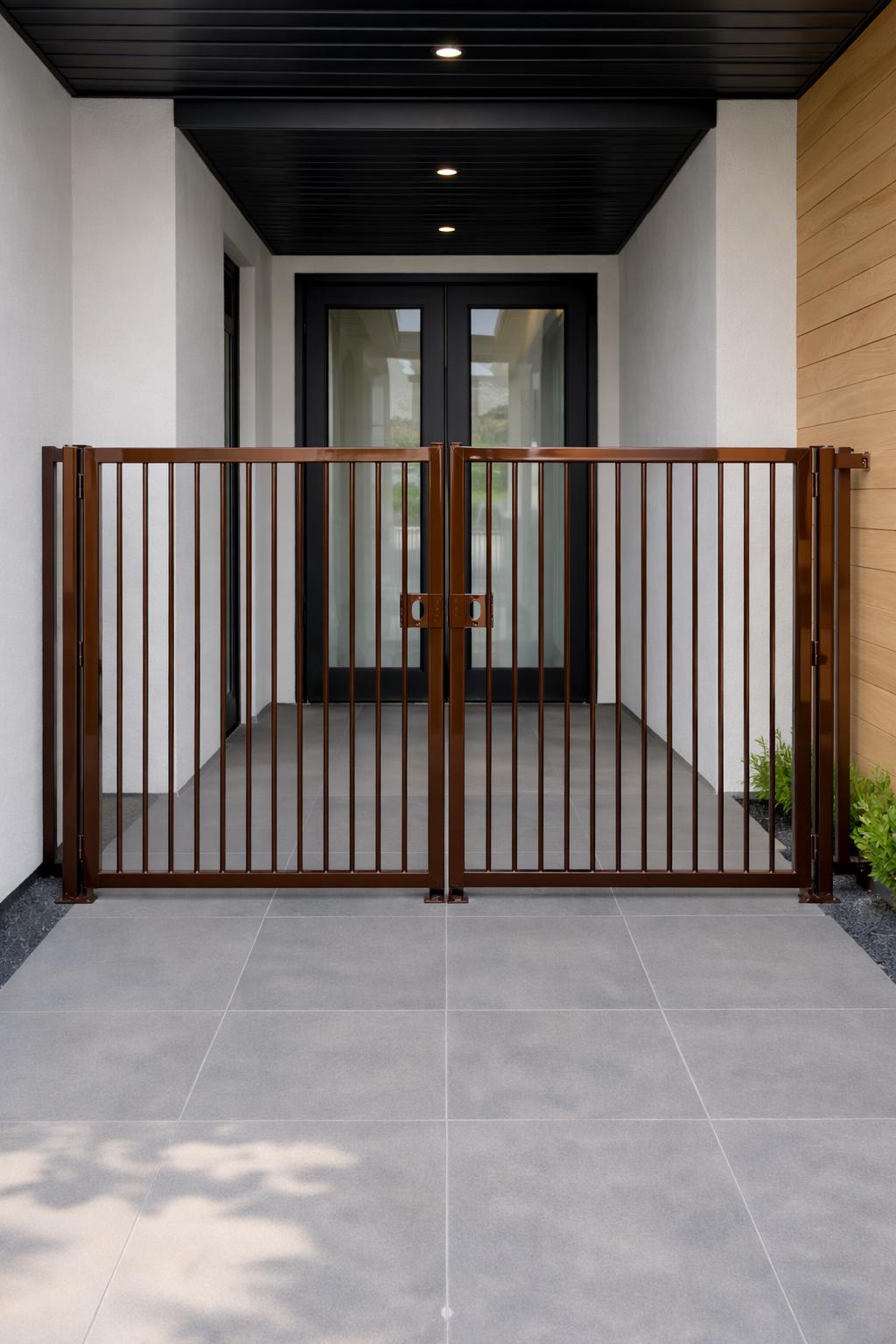 Aria Modern Steel Walk Gate – Custom Double Side Yard Entry Garden Pathway Gate by the steel fabrication shop, product image
