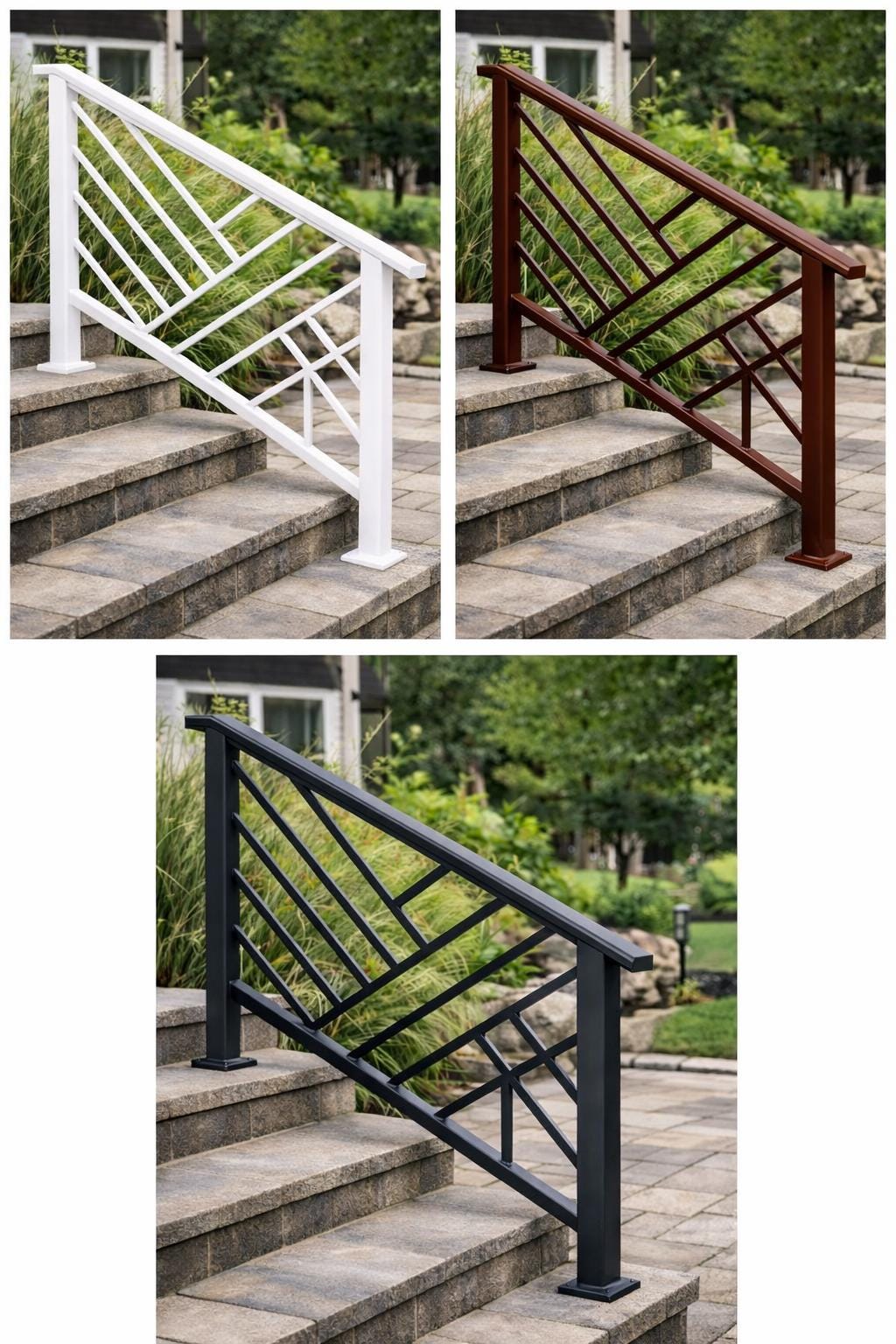 Meridian Modern Exterior Stair Railing by the steel fabrication shop, product image 5