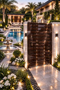 Modern Horizontal Privacy Gate by the steel fabrication shop, product image 1