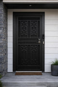 Orion Modern Single Steel Entry Door by the steel fabrication shop, product image 1
