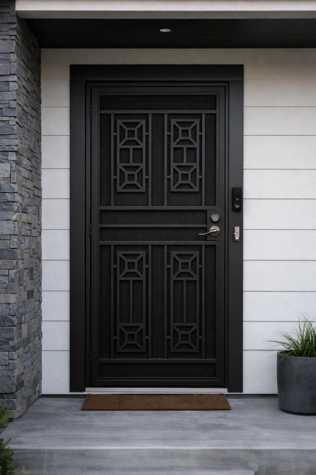 Orion Modern Single Steel Entry Door by the steel fabrication shop, product image 1
