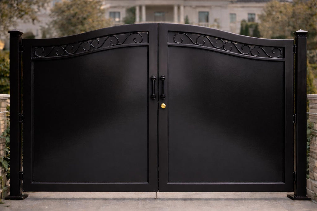Bellagio Crest Double Driveway Gate by the steel fabrication shop, product image 1