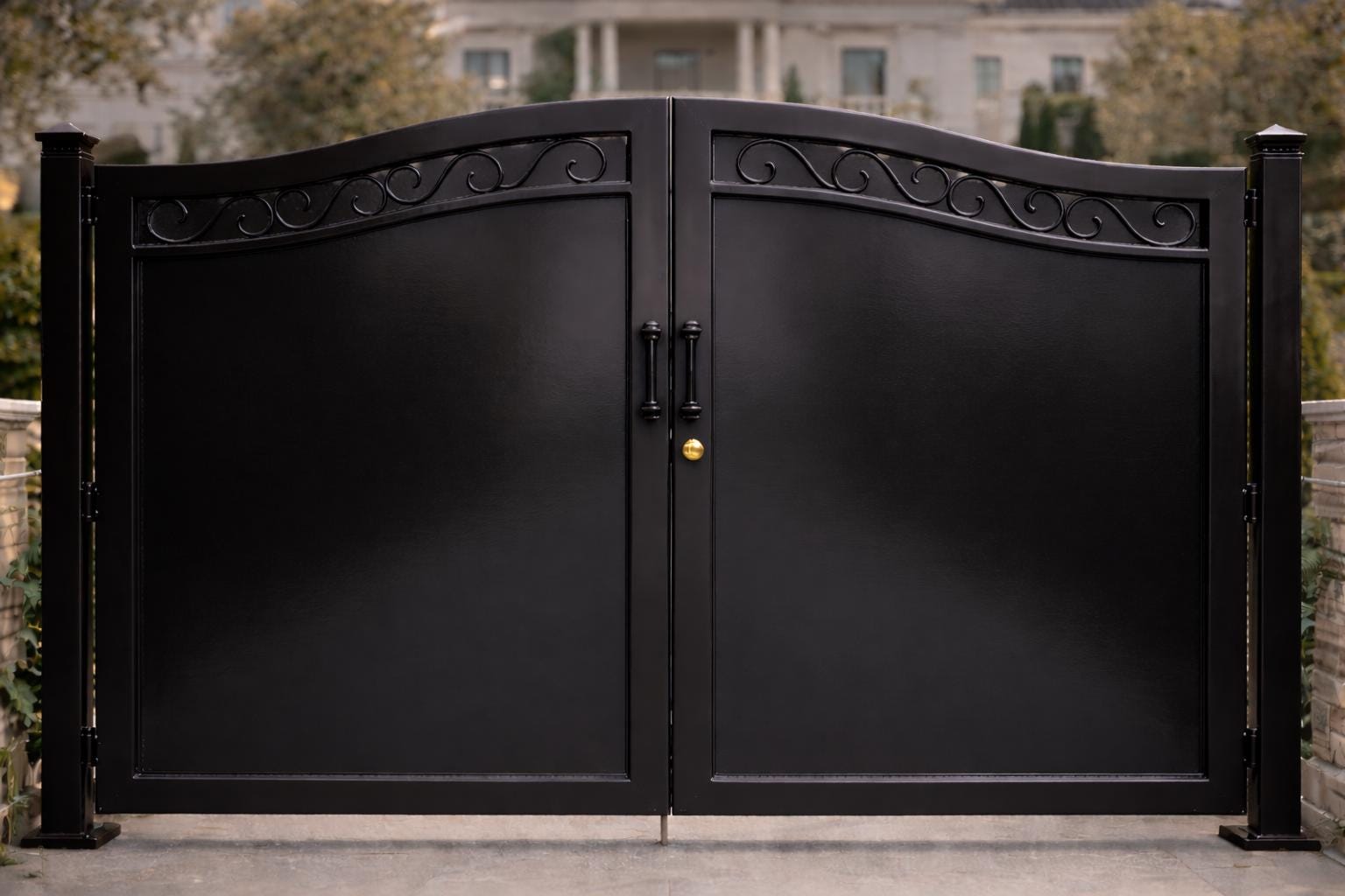 Bellagio Crest Double Driveway Gate by the steel fabrication shop, product image 1