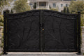 Ravello Grand Arched Double Wrought Iron Driveway Gate by the steel fabrication shop, product image 1