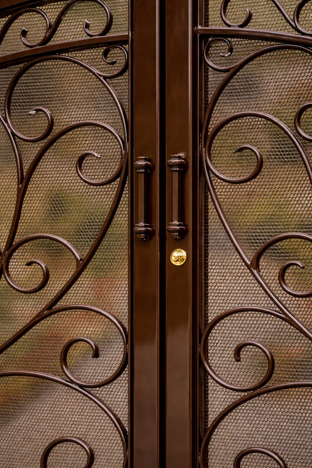 Portofino Royale Arched Double Wrought Iron Driveway Gate by the steel fabrication shop, product image 2