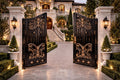This signature Iron Driveway Gate by the steel fabrication shop, product image 1